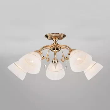 Потолочная люстра хрустальная 30156/5 Eurosvet Camilla золото