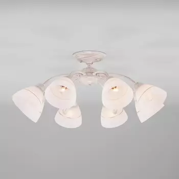 Потолочная люстра хрустальная 30156/8 Eurosvet Camilla белый с золотом