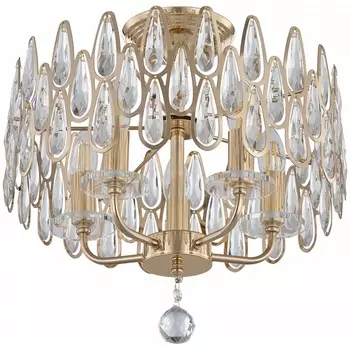 Потолочная люстра хрустальная на штанге Arte Milano Sorrento-2009 372009/5/80/400 GD