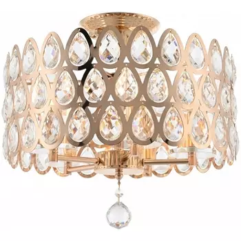 Потолочная люстра хрустальная на штанге Arte Milano Sorrento-1019 371019/5/50/390 GD