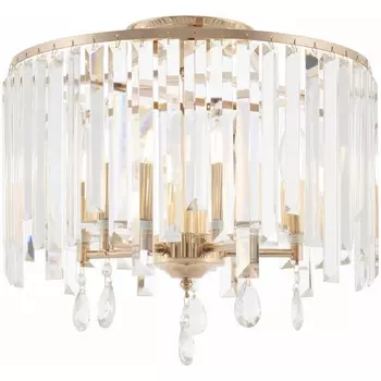 Потолочная люстра хрустальная на штанге Arte Milano Sorrento-2509 372509/5/400 GD