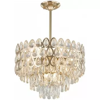 Потолочная люстра хрустальная на штанге Arte Milano Sorrento-2019 372019/7/300/460 GD