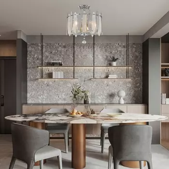 Потолочная люстра хрустальная на штанге Arte Milano Sorrento-3309 373309/5/80/380 CR