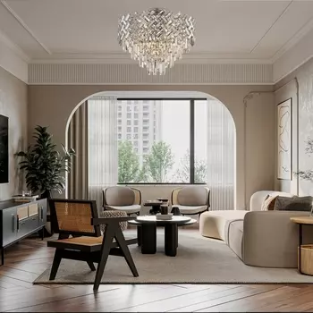 Потолочная люстра хрустальная на штанге Arte Milano Sorrento-8019 378019/9/50/570 CR