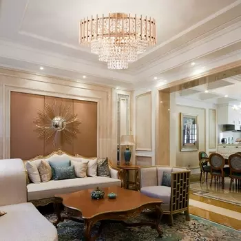 Потолочная люстра хрустальная на штанге Arte Milano Sorrento-6109 376109/7/30/490 GD