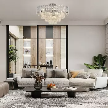 Потолочная люстра хрустальная на штанге Arte Milano Sorrento-6109 376109/9/30/570 CR