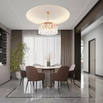 Потолочная люстра хрустальная на штанге Arte Milano Sorrento-8909 378909/6/300/490 GD