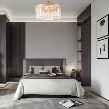 Потолочная люстра хрустальная на штанге Arte Milano Sorrento-8909 378909/6/50/490 GD