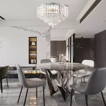 Потолочная люстра хрустальная на штанге Arte Milano Sorrento-5509 375509/8/40/470 CR