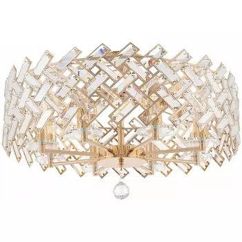 Потолочная люстра хрустальная на штанге Arte Milano Sorrento-7019 377019/8/50/570 GD