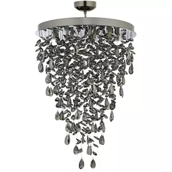 Потолочная люстра хрустальная на штанге Arti Lampadari Flusso Nickel Flusso H 1.4.55.639 N