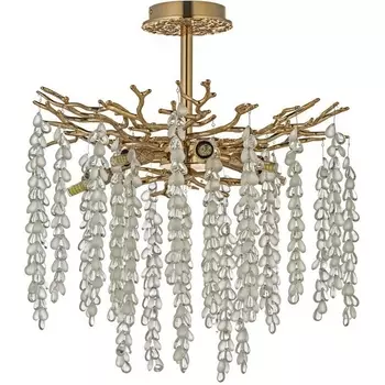 Потолочная люстра хрустальная на штанге Dio D`arte Tavenna Gold Tavenna H 1.3.46.800 G Dio D'Arte