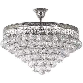 Потолочная люстра хрустальная на штанге Dio D'Arte Cremono Nickel Cremono E 1.3.46.600 N