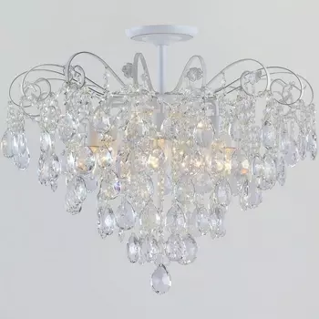 Потолочная люстра хрустальная на штанге Reluce 04055-0.3-07 WH+GOLD PN