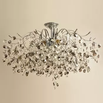 Потолочная люстра хрустальная на штанге Reluce 02387-0.3-8+4 CR