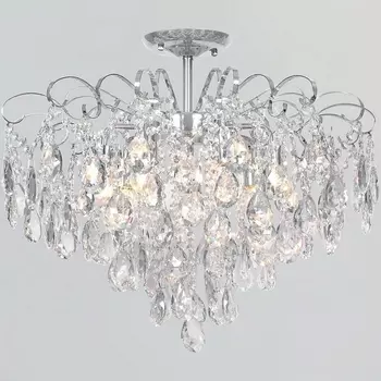 Потолочная люстра хрустальная на штанге Reluce 04051-0.3-07 CR