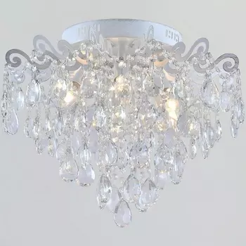 Потолочная люстра хрустальная Reluce 04033-0.3-06 WH+SILVER PN