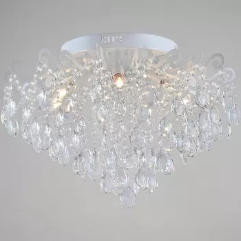 Потолочная люстра хрустальная Reluce 04033-0.3-07 WH+SILVER PN