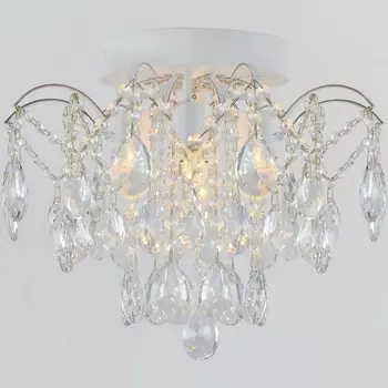 Потолочная люстра хрустальная Reluce 04039-0.3-04 WH+GOLD PN