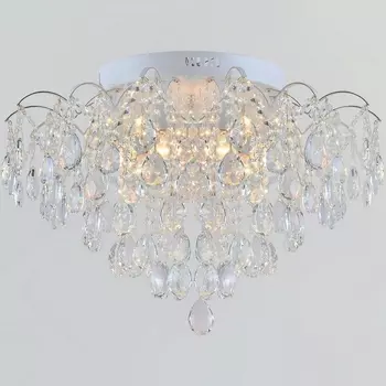 Потолочная люстра хрустальная Reluce 04039-0.3-07 WH+GOLD PN