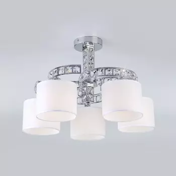 Потолочная люстра хрустальная 60104/5 Eurosvet Salina хром