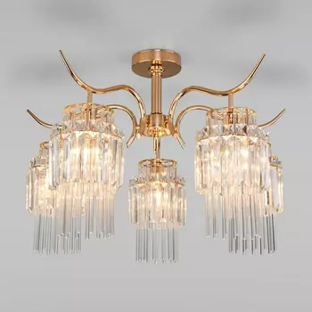 Потолочная люстра хрустальная 10119/5 Eurosvet Sevilia золото