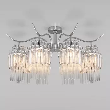 Потолочная люстра хрустальная 10119/8 Eurosvet Sevilia хром