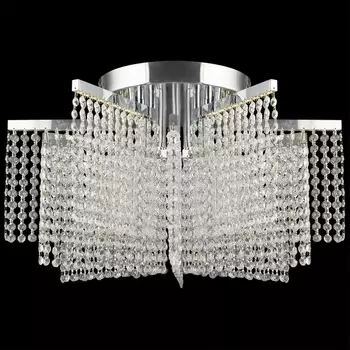 Потолочная люстра хрустальная светодиодная на штанге Reluce 02653-0.3-96W LED CH