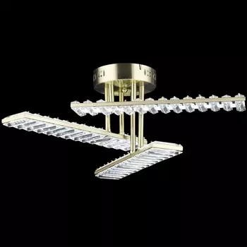 Потолочная люстра хрустальная светодиодная на штанге Reluce 02598-0.3-102W COP