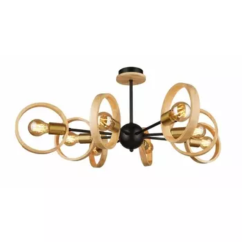 Потолочная люстра Imex MD.4465-8-S-BK+WOOD