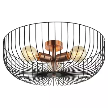 Потолочная люстра IP21 светодиодная в форме клетки Lussole Brooks GRLSP-8250