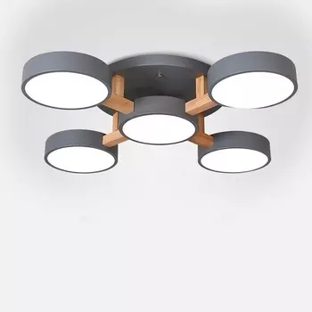 Потолочная LED люстра с ПДУ Joist 5 Gray Imperiumloft Joist01 (178329-26) ImperiumLoft