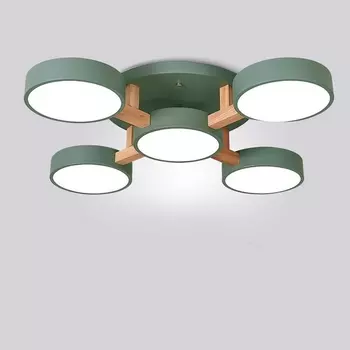 Потолочная LED люстра с ПДУ Joist 5 Green Imperiumloft Joist01 (178330-26) ImperiumLoft