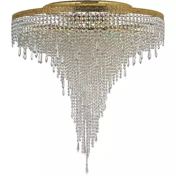 Потолочная люстра каскадная хрустальная Arti Lampadari Santa Gold Santa E 1.8.80.601 G