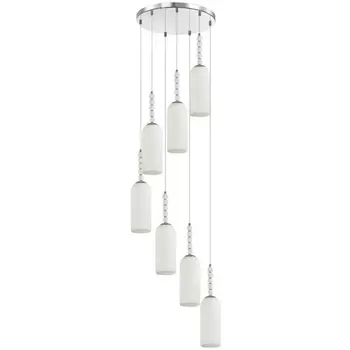 Потолочная люстра каскадная Lumion Emily 8270/7A хром/белый, металл/стекло Е14 7*40W 220V