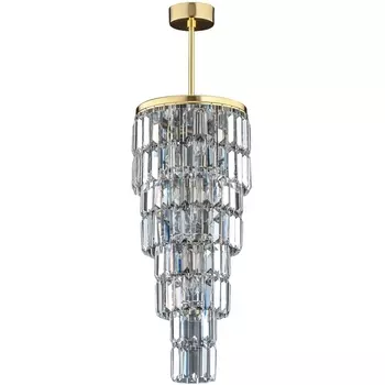 Потолочная люстра каскадная на штанге хрустальная Kutek Ellini ELL-ZW-10(Z)250/II