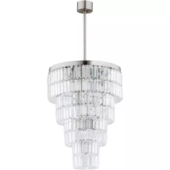 Потолочная люстра каскадная на штанге хрустальная Kutek Ellini ELL-ZW-10(N)450/II