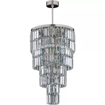 Потолочная люстра каскадная на штанге хрустальная Kutek Ellini ELL-ZW-10(BN)350/II