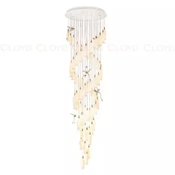 Потолочная люстра каскадная водопад (цветы, птички) Cloyd Argana 11240