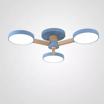 Потолочная люстра LED на штанге с пультом Turna 3 Blue By ImperiumLoft Turna01 (Умный дом, Алиса) 178334-26