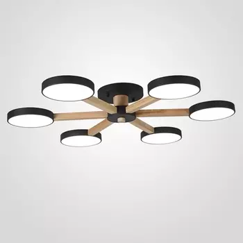 Потолочная люстра LED на штанге Turna 6 Black By ImperiumLoft Turna01 (Умный дом, Алиса) 178336-26