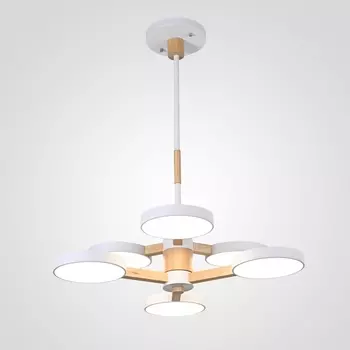 Потолочная люстра LED на штанге Turna Dbl L6 White By ImperiumLoft Turna-Dbl01 (Умный дом, Алиса) 141109-26