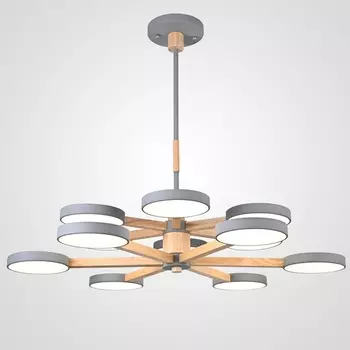 Потолочная люстра LED на штанге Turna Dbl L12 Gray By ImperiumLoft Turna-Dbl01 (Умный дом) 229089-26