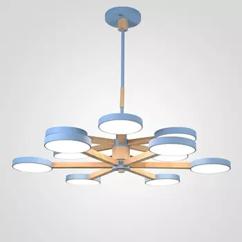 Потолочная люстра LED на штанге Turna Dbl L12 Blue By ImperiumLoft Turna-Dbl01 (Умный дом, Алиса) 229092-26