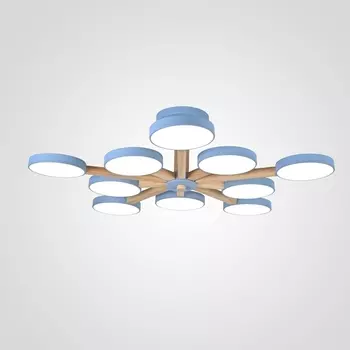 Потолочная люстра LED на штанге Turna L10 Blue By ImperiumLoft Turna-B01 (Умный дом, Алиса) 228854-26