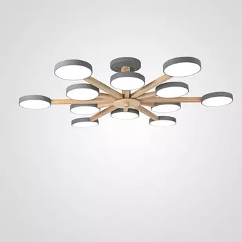 Потолочная люстра LED на штанге Turna L12 Grey By ImperiumLoft Turna-B01 (Умный дом, Алиса) 228859-26