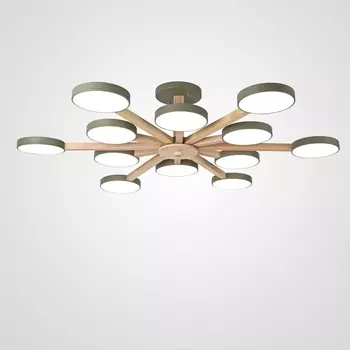 Потолочная люстра LED на штанге Turna L12 Khaki By ImperiumLoft Turna-B01 (Умный дом, Алиса) 228863-26