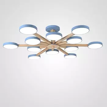 Потолочная люстра LED на штанге Turna L12 Blue By ImperiumLoft Turna-B01 (Умный дом, Алиса) 228855-26