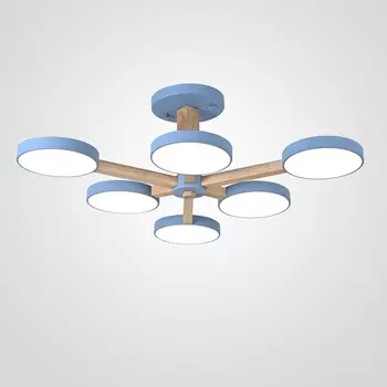 Потолочная люстра LED на штанге Turna L6 Blue By ImperiumLoft Turna-B01 (Умный дом, Алиса) 228852-26