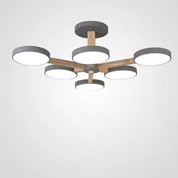 Потолочная люстра LED на штанге Turna L6 Grey By ImperiumLoft Turna-B01 (Умный дом, Алиса) 228856-26